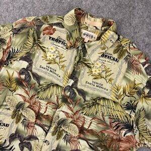 VTG Campia Moda Shirt Mens Medium‎ Tropical Venice Santa Monica Rayon Aloha 90s